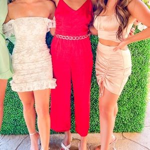 Red Lulus jumpsuit